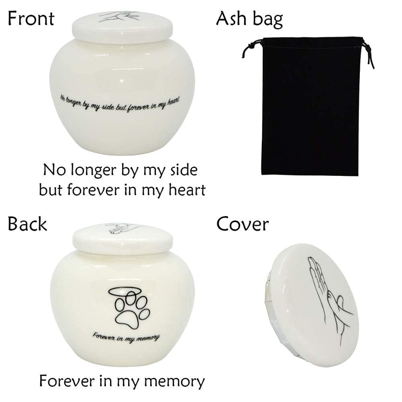 HOMELEX Pet Paw Cremation Ceramics Memorials Urn for Dear Cat Dog Ashes Keepsake Medium, Up to 25 lbs Stely2 - PawsPlanet Australia