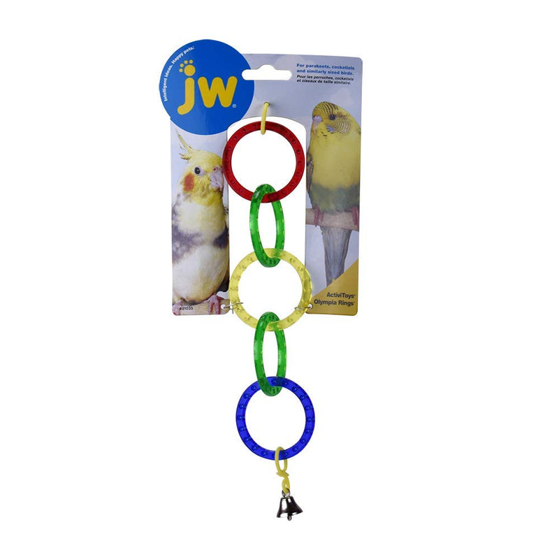 [Australia] - JW Pet Company Activitoy Olympia Rings Small Bird Toy, Colors Vary 