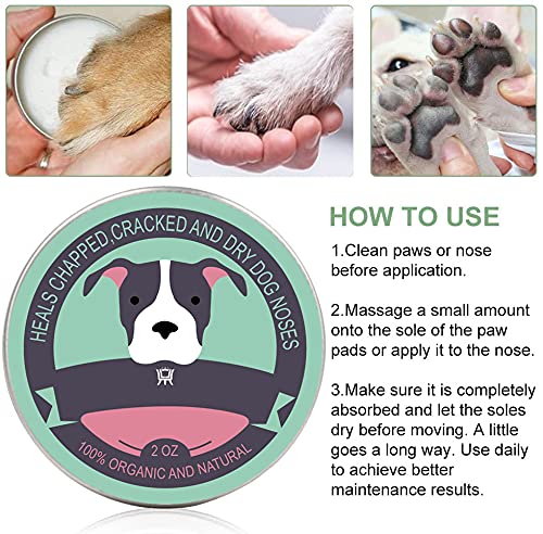 JJW Dog Paw Balm, Paw Soother, Dog Nose Balm, Natural and Organic Dog Paw Wax(2.1 Oz) - All Season Pet Paw Protection Against Heat, Sand, Hot Pavement, Dirt, Snow for Dogs, Cats Dog Paw Soother-A - PawsPlanet Australia