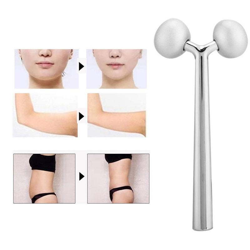 Household 3D Face Roller Y Shape Face Lifting Massager, Handheld Portable Wrinkle Removal Face Shaping Massage Instrument - PawsPlanet Australia