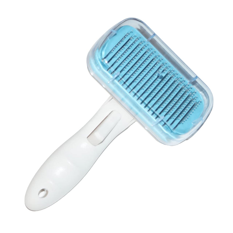 Dog brush, animal hair brush, dog comb, cat brush, undercoat brush, 10 cm blue - PawsPlanet Australia