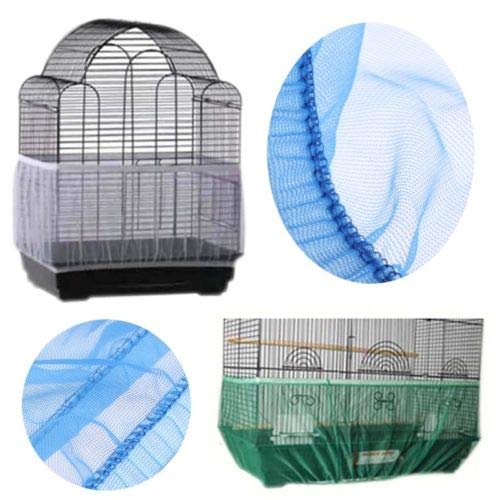 POPETPOP Bird Cage Accessories - Pet Bird Net Cover, Bird Cage Skirt (white) Large - PawsPlanet Australia