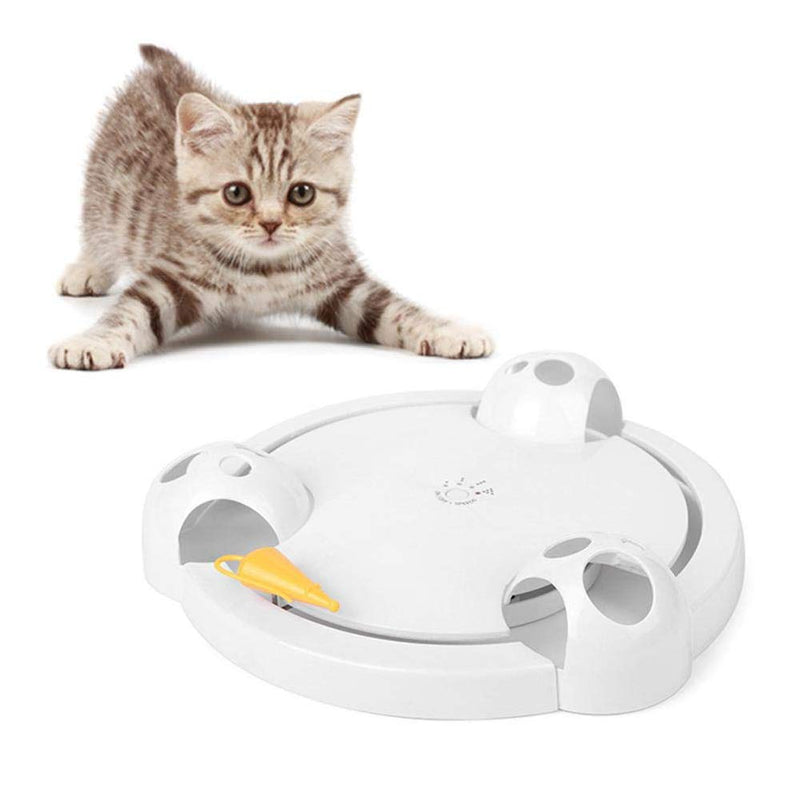 [Australia] - Running Pet Cat Toy, Interactive Automatic Toy for Cat or Kitten, Adjustable Electronic Battery Operated Toy 