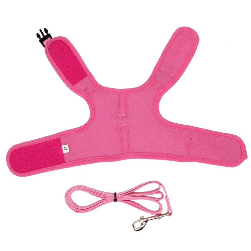 [Australia] - WONDERPUP Adjustable Cat Harness with Leash Set for Walking Escape Proof Soft Air Mesh for Kitty Puppy Rabbits Small Dogs Animal S - Neck 6.5"-8.4" Pink 