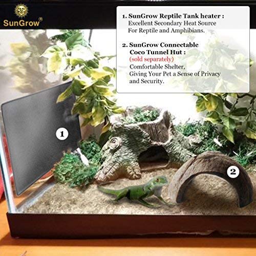 [Australia] - SunGrow Reptile Tank Heater Adhesive Pad, Keeps Cold-Blooded Pets Healthy, Alternative Heat Source, 24-Hour Under Tank Terrarium Heating Mat 