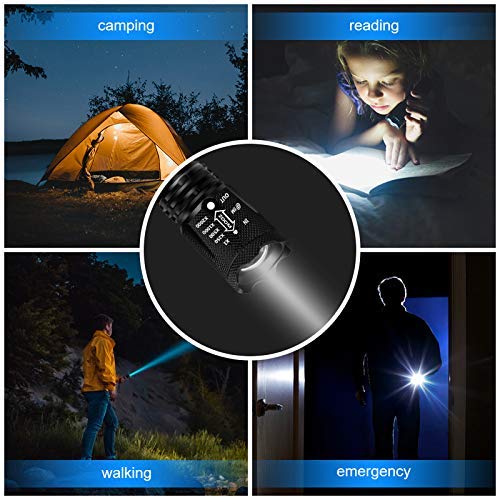 [Australia] - UV Flashlight with Batteries 2 Pack, 2 in 1 Black Light & Tactical Light Flashlight Mini Blacklight Urine Detector for Cats, Pet Stains, Bed Bugs, Scorpions 