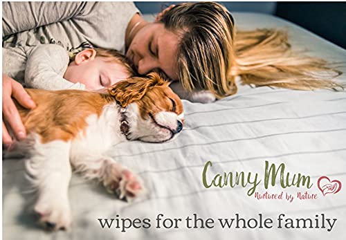 CannyMum, pet grooming wipes, soft pet towels, 100 cloths, chemical free, biodegradable, plastic free cloth - PawsPlanet Australia