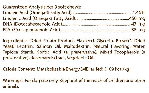 Healthy Breeds Dog Salmon Chews for Petits Bassets Griffons Vendeen - OVER 200 BREEDS - Omega 3 & 6 EPA DHA Fatty Acid Support - Easier Than Capsules & Pumps - 90 Chews - PawsPlanet Australia