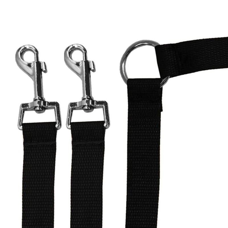 Double Leash for 2 Dogs - Coupling Leash for 2 Small Dogs, Adjustable Double Pet Trainer, Double Leash Walking Trainer Leash for Two Dogs, Black - PawsPlanet Australia