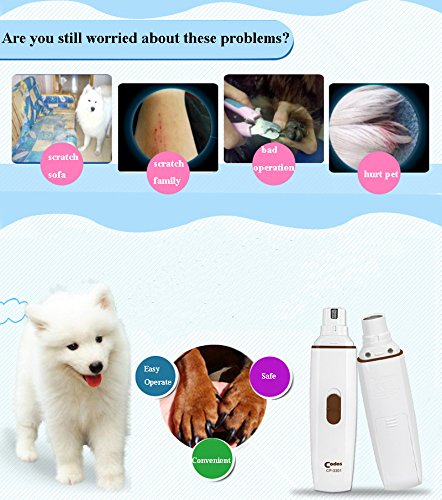 YAVOCOS Professional Dog Electric Claw Nail Grooming Tool Pet Toenail Paws Grinder Clipper Cutter Auto Pedicure Equipment For Animal - PawsPlanet Australia