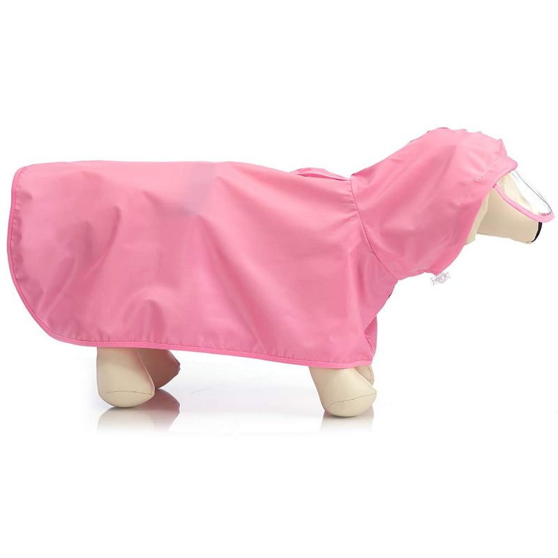 Hollypet Dog Raincoat for Small Puppy Medium Large Pet Cat Dog Protect Dogs Abdomen Belly Rain Clothes Jacket S Pink - PawsPlanet Australia