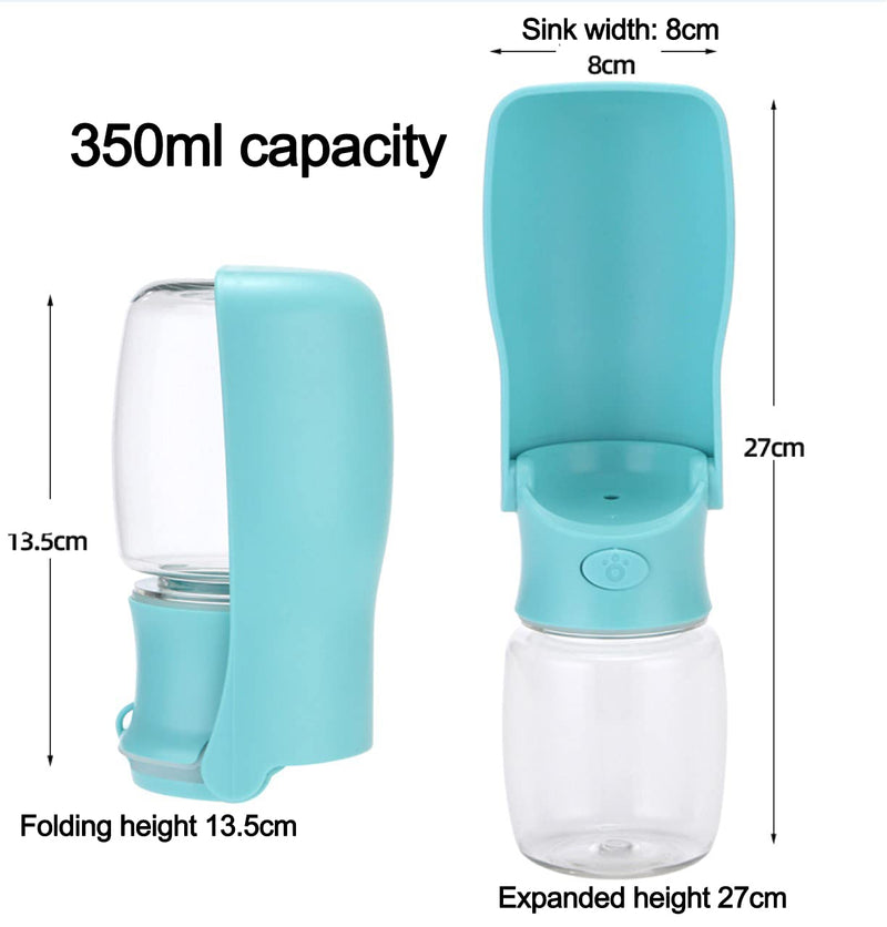 Dog Water Bottle Leak-Proof Portable Dog Water Dispenser Travel Pet Water Bottle Foldable Suitable Pets Outdoor Walks Hiking Travel Food-Grade Plastic (White) White - PawsPlanet Australia