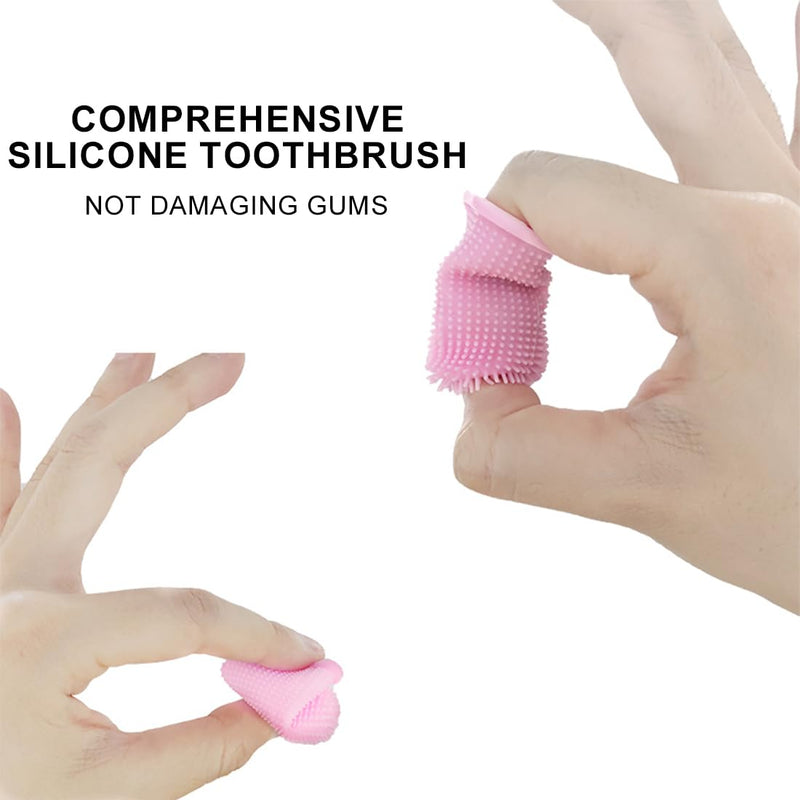 JSKWIKE Pack of 4 dog toothbrushes, silicone dog toothbrush, finger cots, dog dental care, dog toothbrush with storage box, finger toothbrush, dog toothbrush for small, medium and large dogs - PawsPlanet Australia