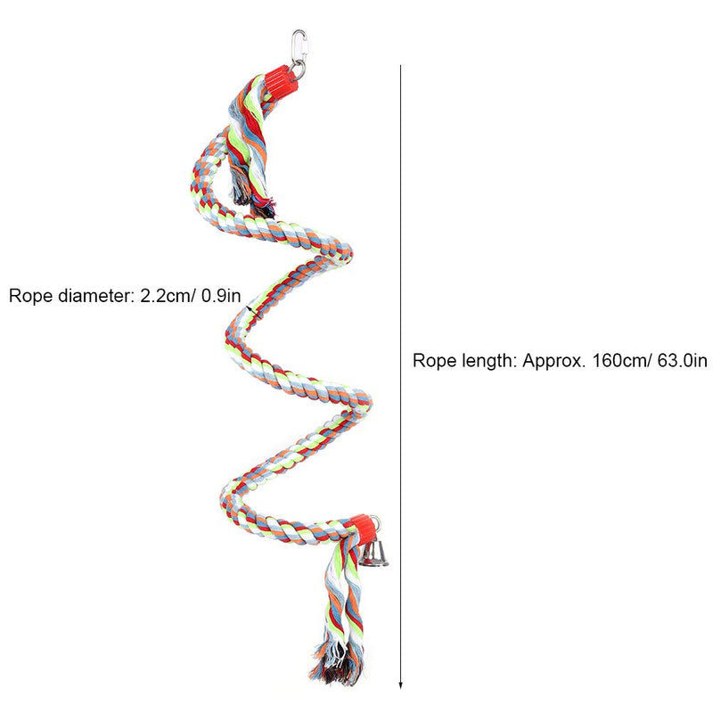 Parrot Climbing Rope Bird Swing Standing Toys Birds Supplies for Large Medium Small Parrots 1.6 Meter - PawsPlanet Australia