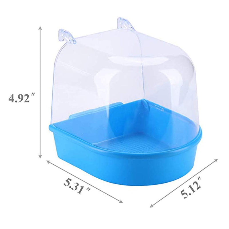 PINVNBY Parrot Bath Box Bird Bathtub Parakeet Bathing Tube with Bird Perches Stand Paw Grinding Cage Accessories Ideal for Small Brids Lovebirds Canary Finches(5 PCS Random Color) - PawsPlanet Australia