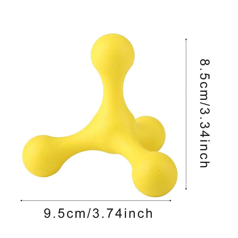 Dogs Chew Toys Pet Dogs Rubber Toy Chew Toys Tug Of War Ball Toys Durable Puppy Teething Toys Small Dog Teeth Cleaning Toys(Yellow) Yellow - PawsPlanet Australia