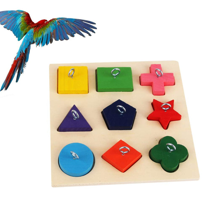 Balacoo Parrot Toys Attractive Training Interactive Educational Toy Parrot Wood Block Pet Supplies Bird Playing Toy for Parrots Birds - PawsPlanet Australia