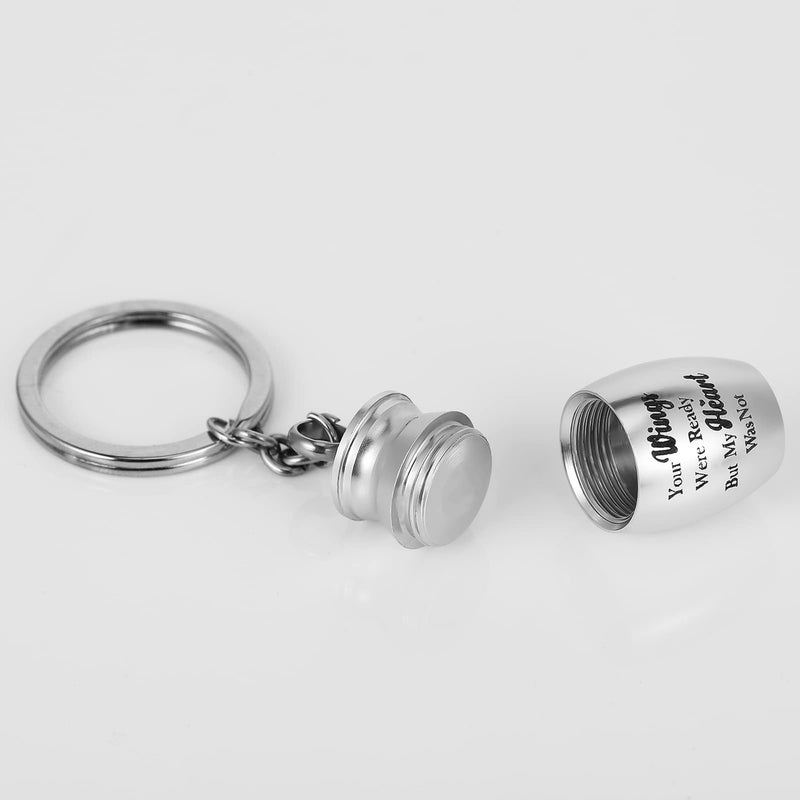 Bestomrogh 1 Pcs Mini Cremation Urns Small Keepsake Urns Stainless Steel Memorial Ashes Holder Cremation Jewelry for Human Pet 25 * 16mm Style 1 - PawsPlanet Australia