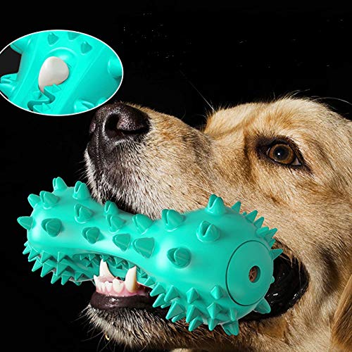 Ciujoy Dog Toothbrush Chew Toy,Durable Silicone Dog Squeaky Toys Teeth Cleaning Puppy Dental Oral Care Chew Toys Dog Toothbrush Stick for Small Medium Large Dogs Puppy - Blue - PawsPlanet Australia