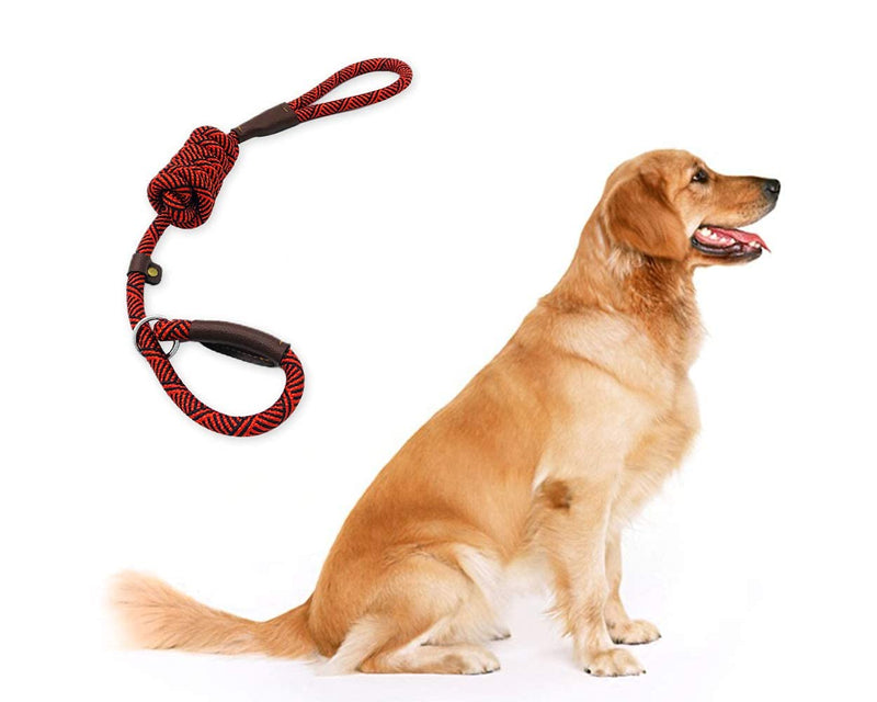 SCSpecial Dog Training Leash 6 Feet Rope Dog Leash Dog Slip Lead Dog Training Lead - Red - PawsPlanet Australia