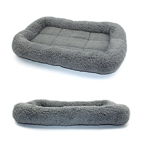 Enjoying Pet Bed Mat - Cotton Cat Mat Warming Dog Crate Pad for Small Dogs, Cats, Gray - PawsPlanet Australia