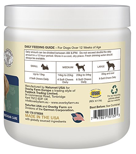 Overby Farm All-in-One Soft Chew for Dogs, 60-Piece, 240 g 60 pcs - PawsPlanet Australia