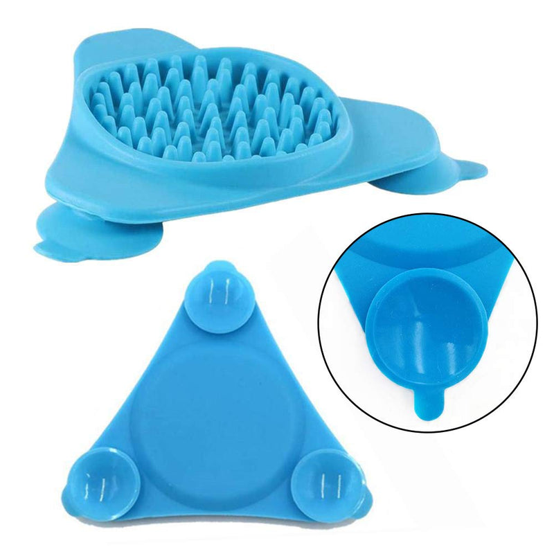 NA 2 Pcs Dog Lick Mat Slow Feeding and Distraction of Dogs Blue Dog Distraction Toys Dog Peanut Butter Toy - PawsPlanet Australia