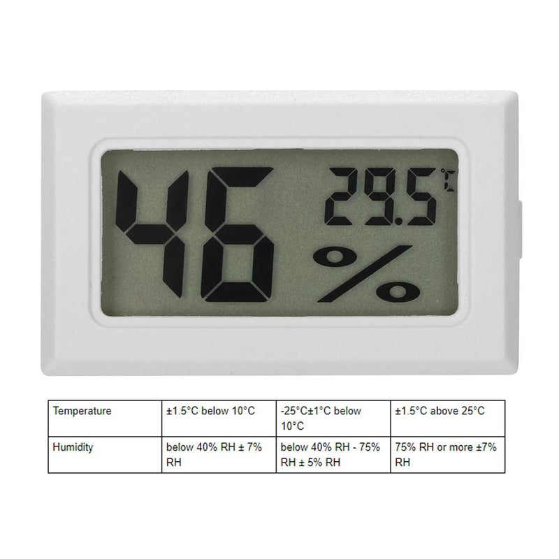 Pssopp Digital Thermometer Hygrometer Embedded Fish Tank Humidity Temperature Monitor LCD Display Reptile Terrarium Temperature Gauge Indoor Outdoor for Lizard Crawler Box Rainforest - PawsPlanet Australia