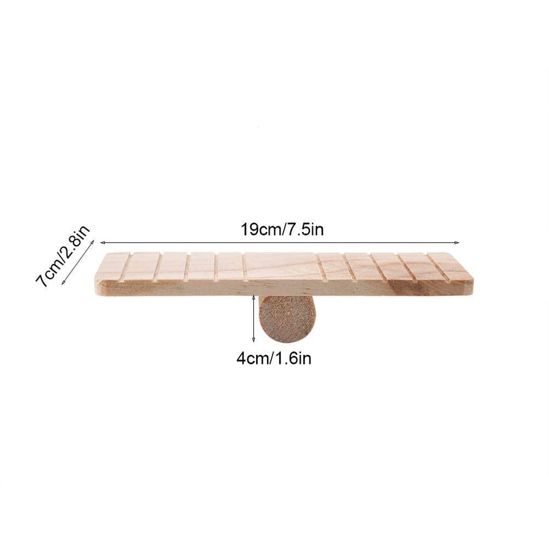Zerodis Hamster Pet Wooden Seesaw Bridge Toy, Exercise Game Chew Toy for Small Animals Hamster Mouse Gerbil Chinchilla Squirrel - PawsPlanet Australia