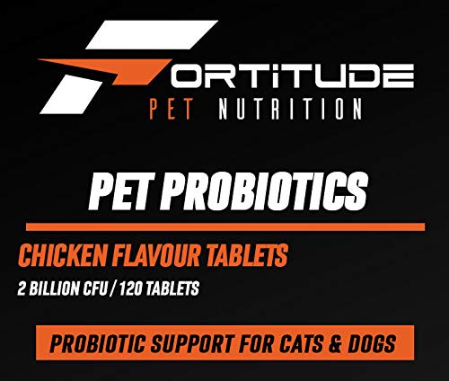 Pet Probiotics For Dogs & Cats | Probiotic Supplement with Digestive Enzymes for Pets | 120 Chicken Flavoured Tablets - PawsPlanet Australia