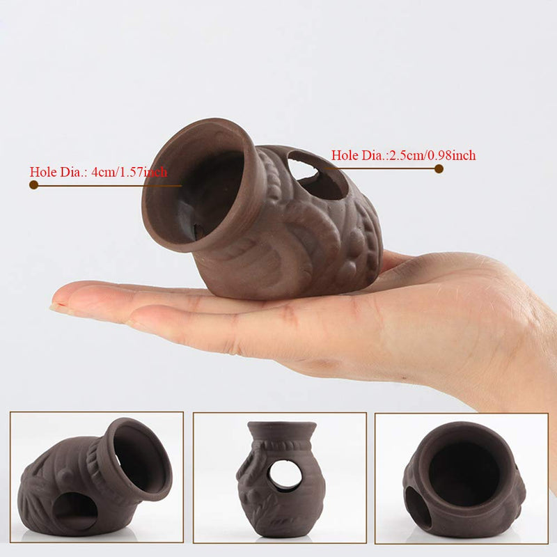 Norgail Ceramic Jar Aquarium Decorations Fish Tank Cave Breeding Cones Cave Fish Tank Ornaments for Amano Shrimp Cichlid Bonsai to Play, Hide and Rest - PawsPlanet Australia