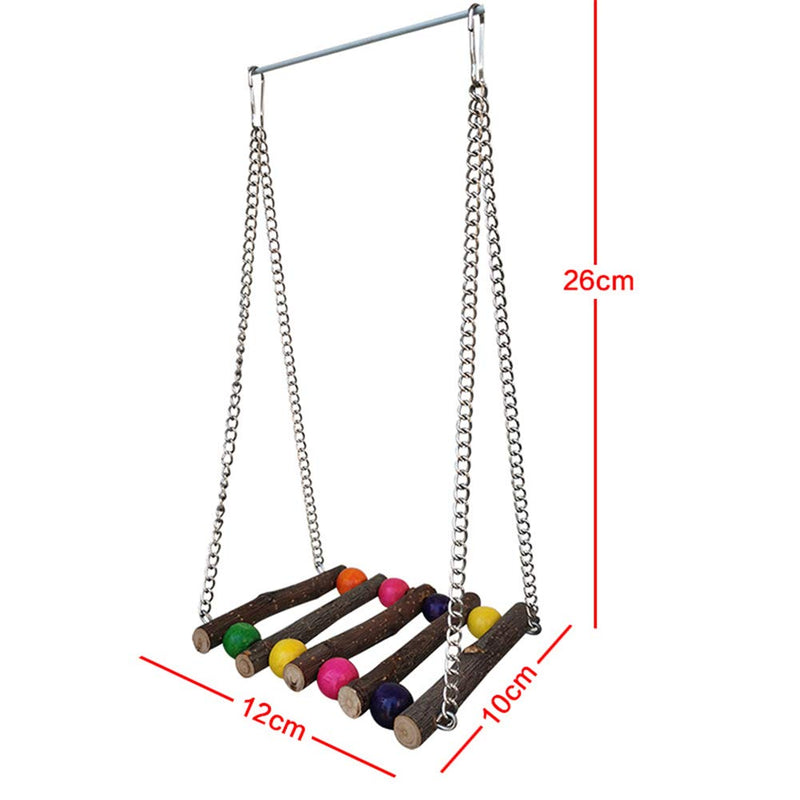 Bird Parrot Toys Swing Ladders Chewing Toys Hanging Pet Bird Cage Accessories Hammock Swing Toys for Small Parakeets Cockatiels, Lovebirds, Conures, Macaws - PawsPlanet Australia