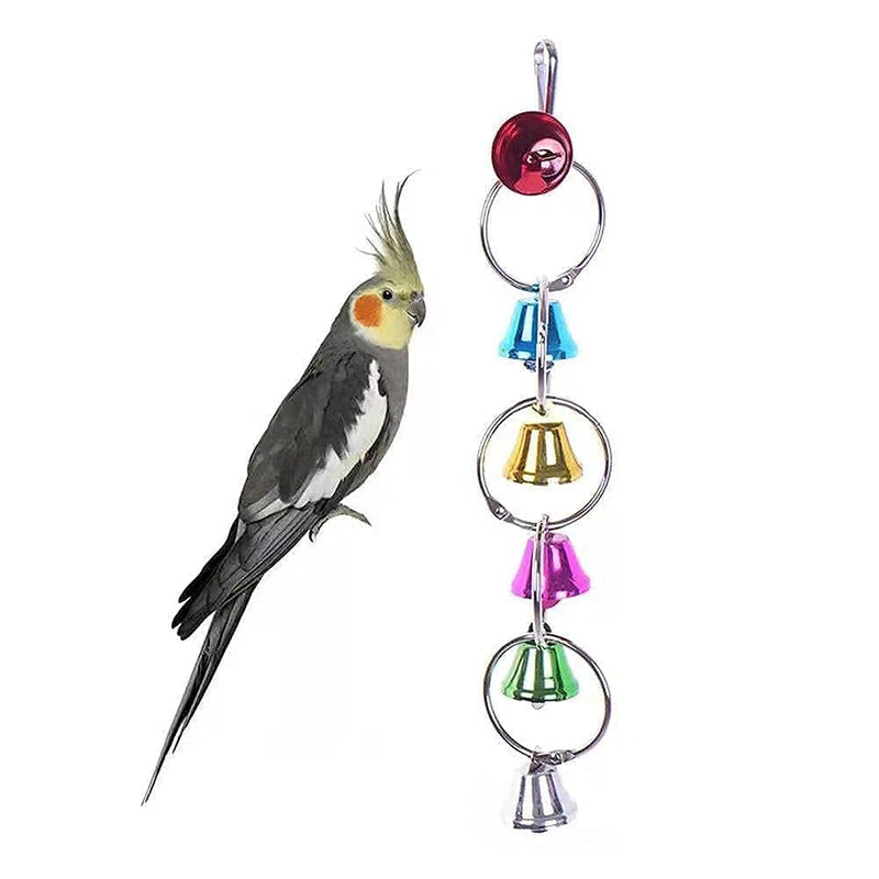 LOPERDEVE Bird Mirror with Rope Perch Bird Toys Swing Comfy Perch for Greys Amazons Parakeet Cockatiel Conure Lovebirds Finch Canaries 7 inch - PawsPlanet Australia