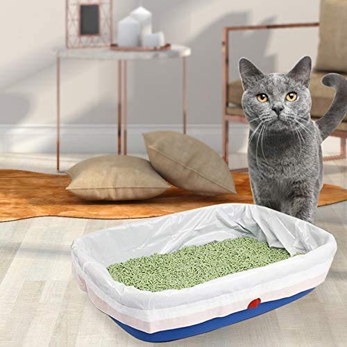 M.Q.L. Cat Litter Tray Pan Liners Bag with Drawstring, Pet Kitten Garbage Bag - 10 Pieces - PawsPlanet Australia