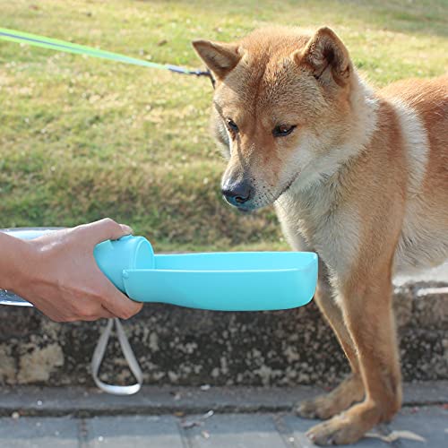 Dog Water Bottle Leak-Proof Portable Dog Water Dispenser Travel Pet Water Bottle Foldable Suitable Pets Outdoor Walks Hiking Travel Food-Grade Plastic (White) White - PawsPlanet Australia