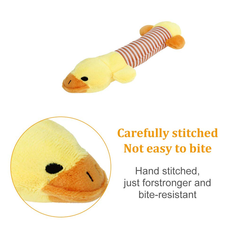 HAIZHILAN 2PCS Dog Toys, Dog Chew Toys Interactive Plush Dog Squeaky Toys Durable Toys Sets for for Teeth Cleaning Dog Training Toys for Puppy Small Medium Dogs (Duck and Pig) - PawsPlanet Australia