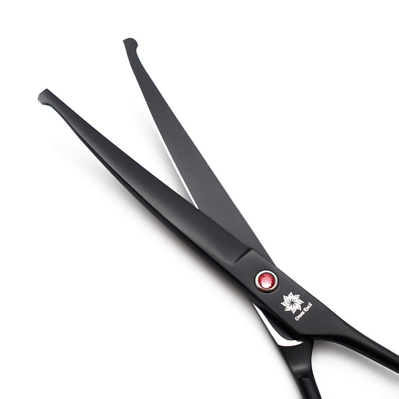 [Australia] - Dream Reach Professional Pet 7.0 Inches Cat Dog Grooming Shears Scissors, Straight, Curved, Thinning/Blending/Chunking Scissors Kit 4-Set Blunt Tip 