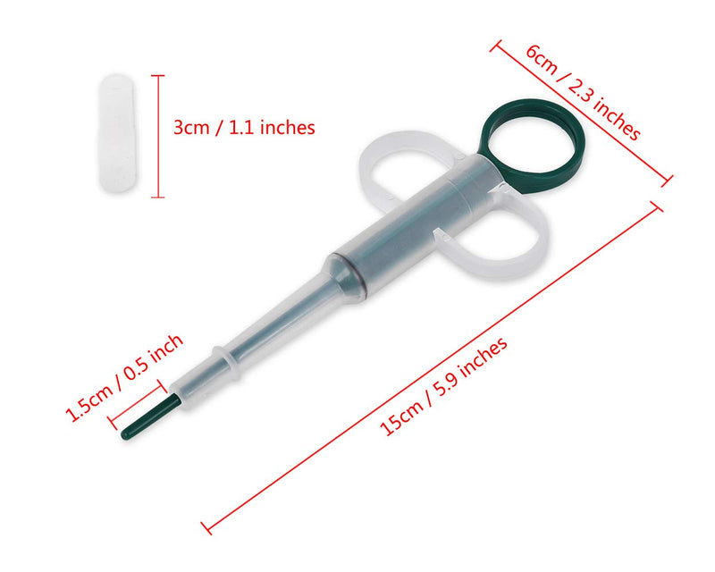 ds. distinctive style Plastic Pet Pill Tablet Feeder Durable Injector Syringes Medical Feeding Tool with Soft Tip for Cats Dogs (Green) - PawsPlanet Australia