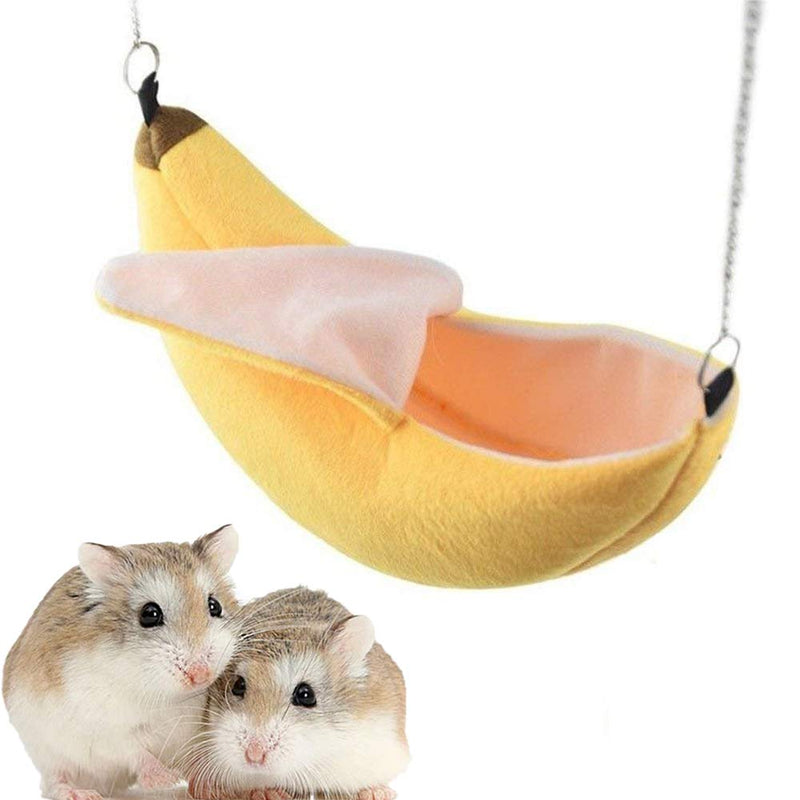 2 Pack of Hamster Bed House Hamster Bedding Winter Hanging Fruit Banana and Pineapple Warm Hamster Bed House for Mini Small Animal Mice, Sugar Glider, Chinchilla, Guinea pig, Hedgehog, Squirrel - PawsPlanet Australia