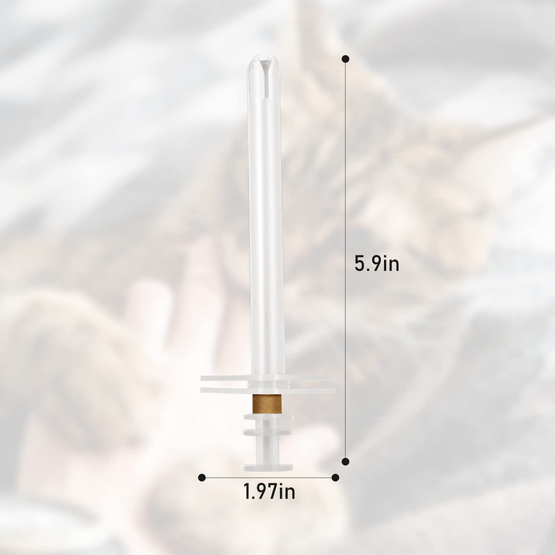 2 Pieces Pet Piller Pet Tablet Water Syringe with Safety Tip Small Animal Handy Pill Shooter Pet Feeding Dispenser for Cats Dogs Birds (White) - PawsPlanet Australia