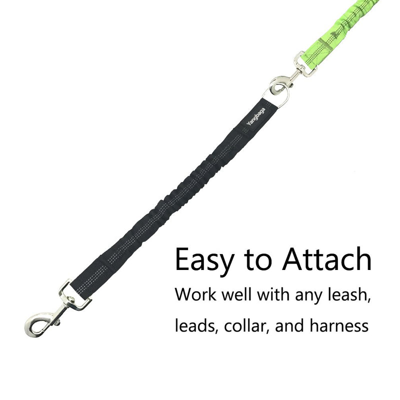 [Australia] - Yangbaga Dog Shock Absorber Extension Leash Bungee Attachment, Prevent Injury on Arm and Shoulder & Save Dogs from Getting Hurt, Great for Bicycle, Running, Walking 17"-23" Black 