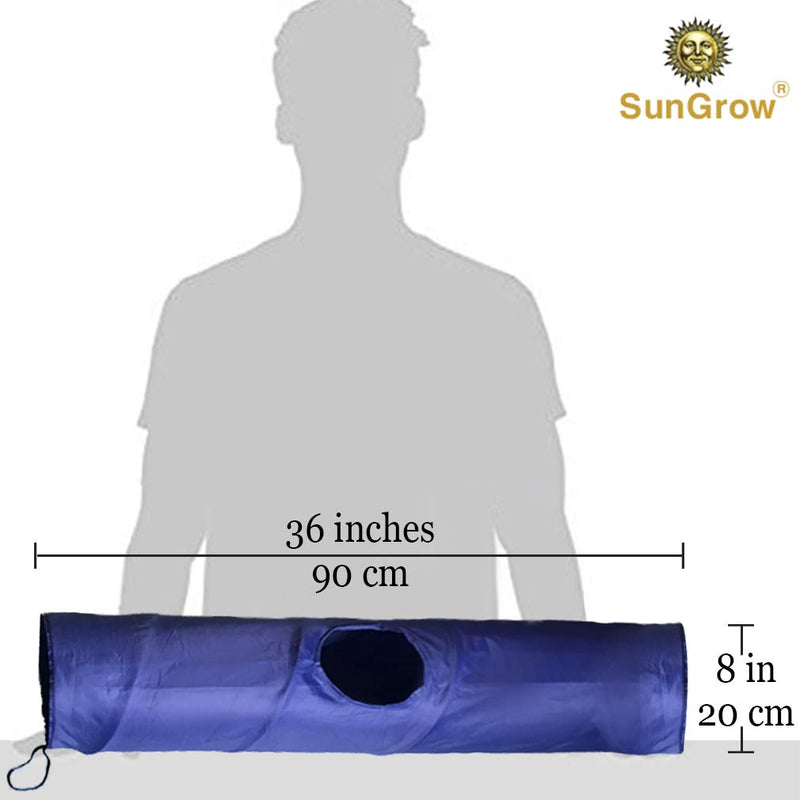 SunGrow Collapsible Pet Tunnel, 36 Inches, 3 Openings, Collapsible Hideaway, for Pet Exercise and Training, Works Alone or Attach to Channels, Great for Rabbits, Kittens and Guinea Pigs - PawsPlanet Australia