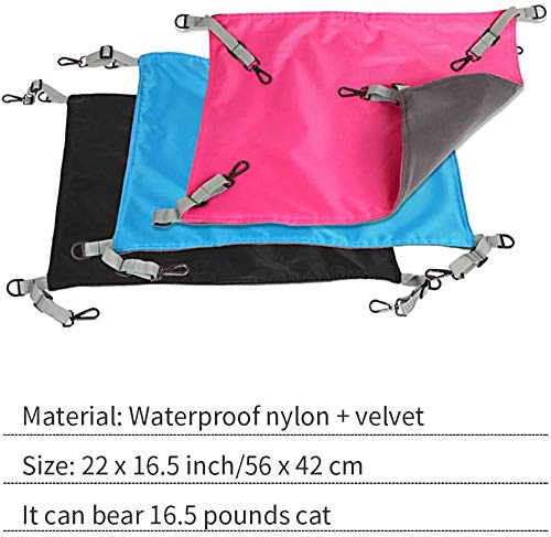 Wisdoman Cat Hanging Hammock Bed Comfortable Pet Cage Hammocks for Cats Ferret Small Dogs Rabbits Other Small Animals Playing Cozy Activity Fun Toy Blue - PawsPlanet Australia