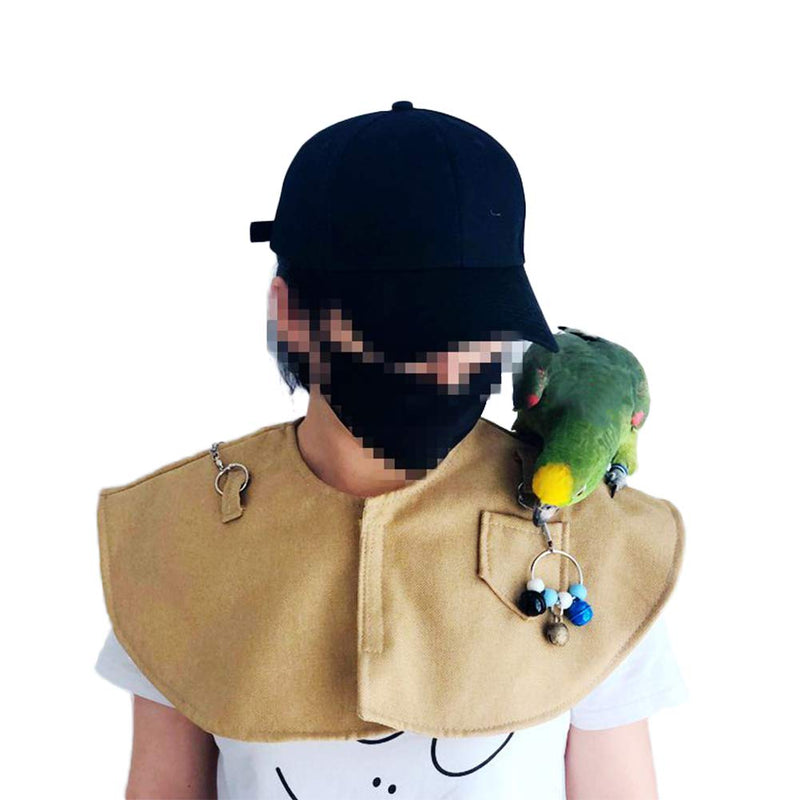 [Australia] - Parrot Anti-Scratch Shoulder Protector Hang Bird Anklet&Toys, Multi-Functional Pet Shoulder Pad Diaper Shawl for Small Medium Parakeets Cockatiels, Sun Conures, Macaws Love Birds, Finches Lovebird Yellow 