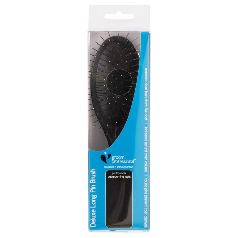 Groom Professional Luxury Pet Grooming Flexible Pin Brush, Excellence in Animal Grooming, Designed for Professional Use, Unique Rubber Cushion to Hold The Pins Firmly and Yet Be Flexible, 3cm 3 cm - PawsPlanet Australia