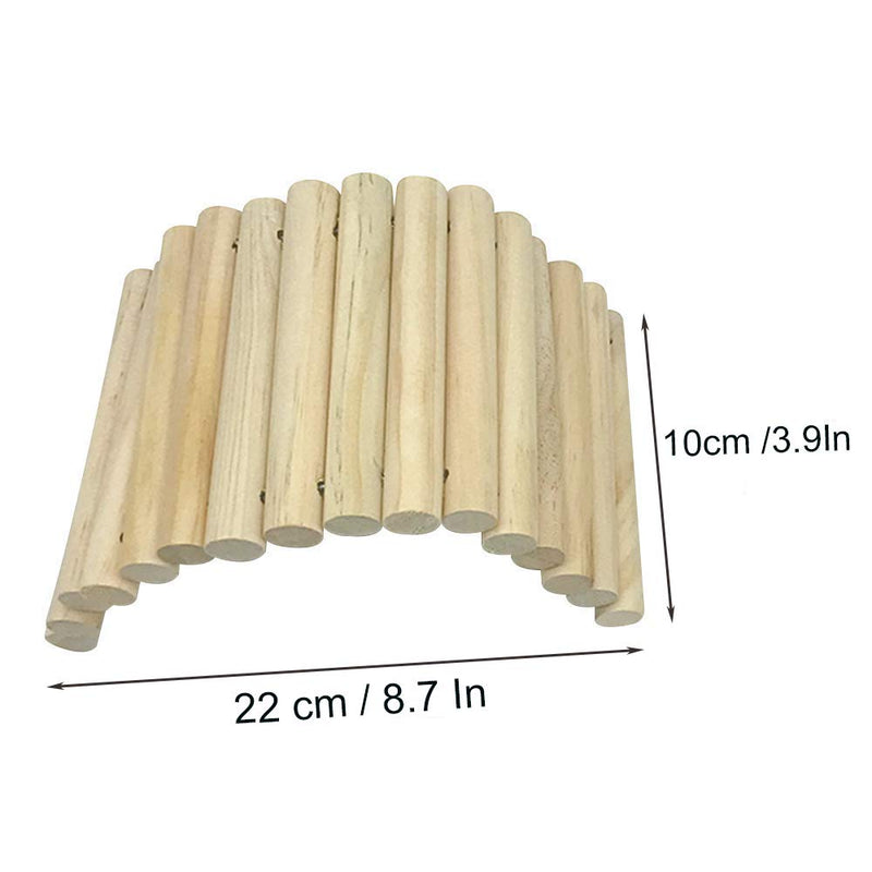 [Australia] - kathson Wooden Ladder Hamster Chew Bridge Toy,Syrian Hamster ramp Forest Hollow Tree Trunk Tunnel Tube Toy for Chinchillas Guinea Pigs Dwarf Mouse Rat mice Small Animal Chew Toy (2Pack) 