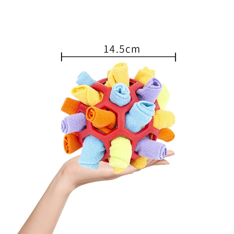 Jiahuade Sniffing Ball for Dogs, Sniffing Toy for Dogs, Sniffing Carpet Intelligence Toy, Washable Interactive Dog Toy Ball 20 cm for Food Search Instinct Training (B) B - PawsPlanet Australia