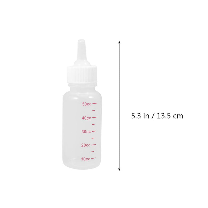 POPETPOP 50ml Milk Bottle Newborn Animal Feeder Practical Pet Nurser Bottle Hamster Puppy Squirrel Kittens Nursing Feeding Bottle with Different Nipples - PawsPlanet Australia