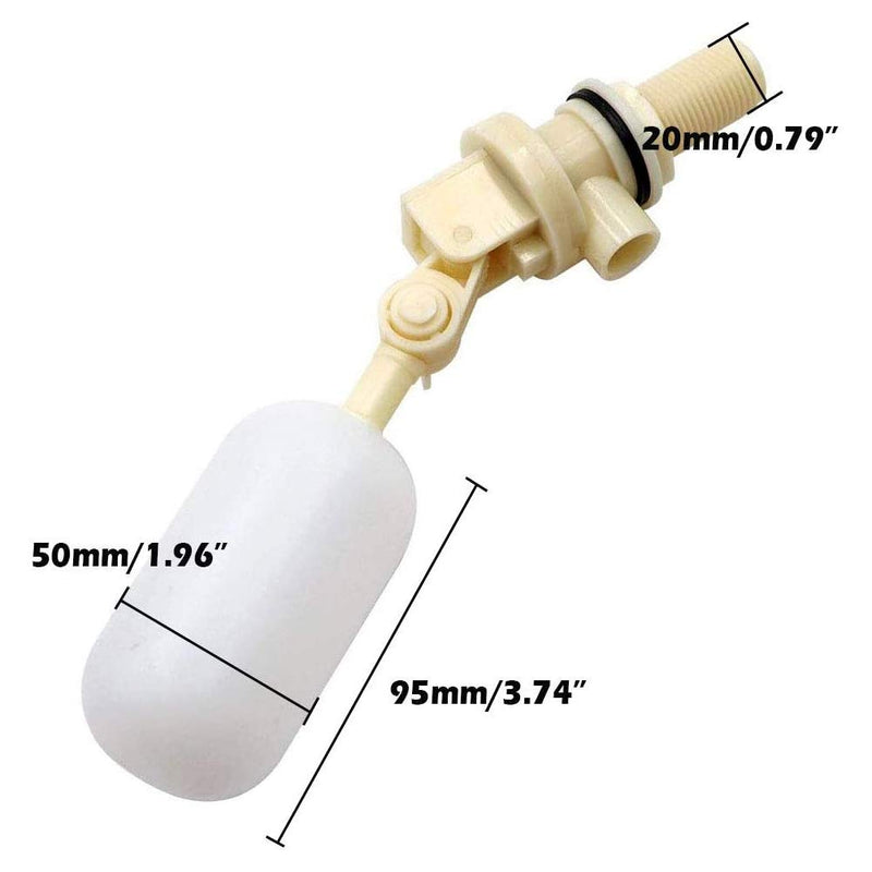 Lucky Farm 1 Pack 1/2" Water Float Valve with Adjustable Arm, Oiginal Float Ball Valve Shut Off for Automatic Waterer Bowl Tank Trough for Horse Cattle Sheep Pig Dog Drinker - PawsPlanet Australia