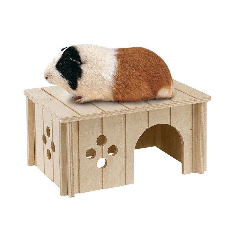 Ferplast Guinea Pig House Wooden Small Pet Nesting Box 26 x 17.3 x 13 cm. - PawsPlanet Australia